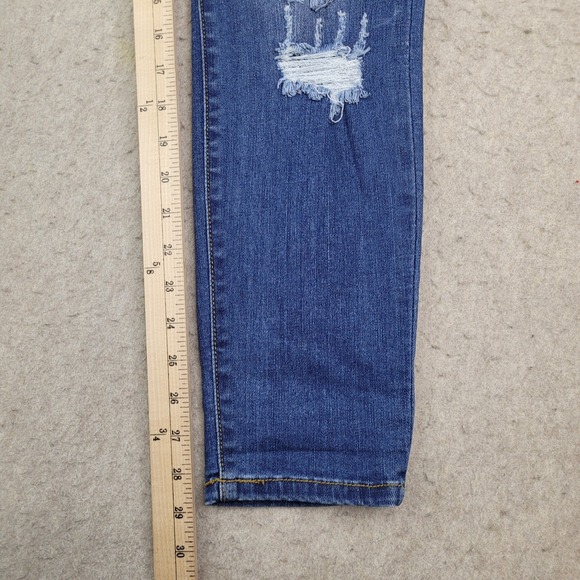 Judy Blue Skinny Fit Leopard Print Patch Mid Rise Jean Women's Size 13/31 - Picture 9 of 12
